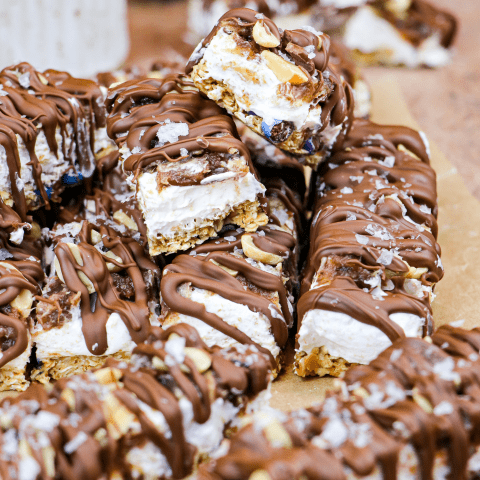 No Bake Snicker Bars