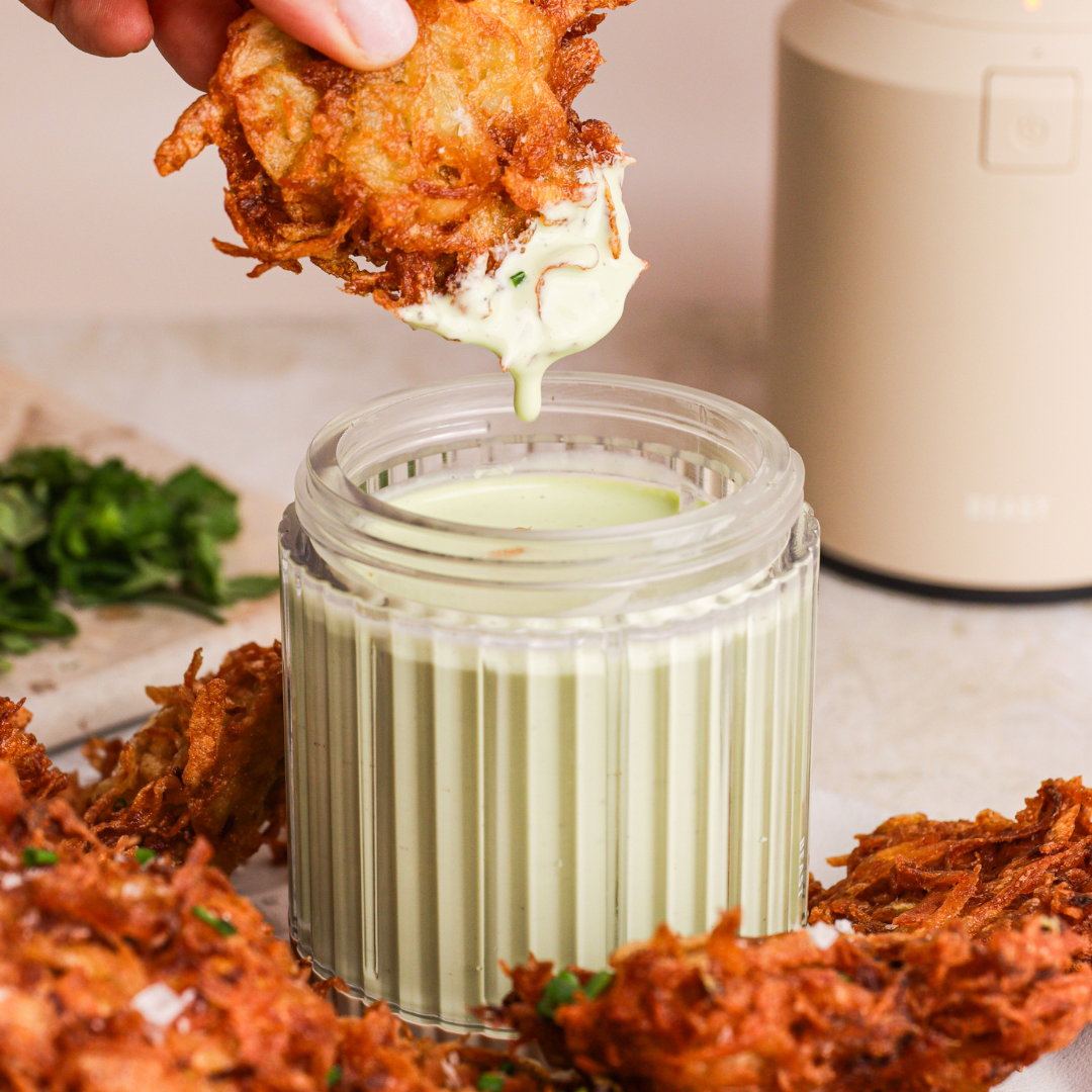 Herby Greek Yogurt Latke Dip
