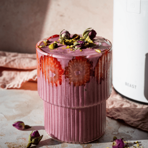 Raspberry Rosewater Smoothie