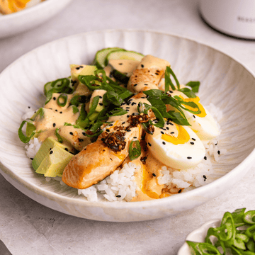 Chili Crisp Salmon Rice Bowl