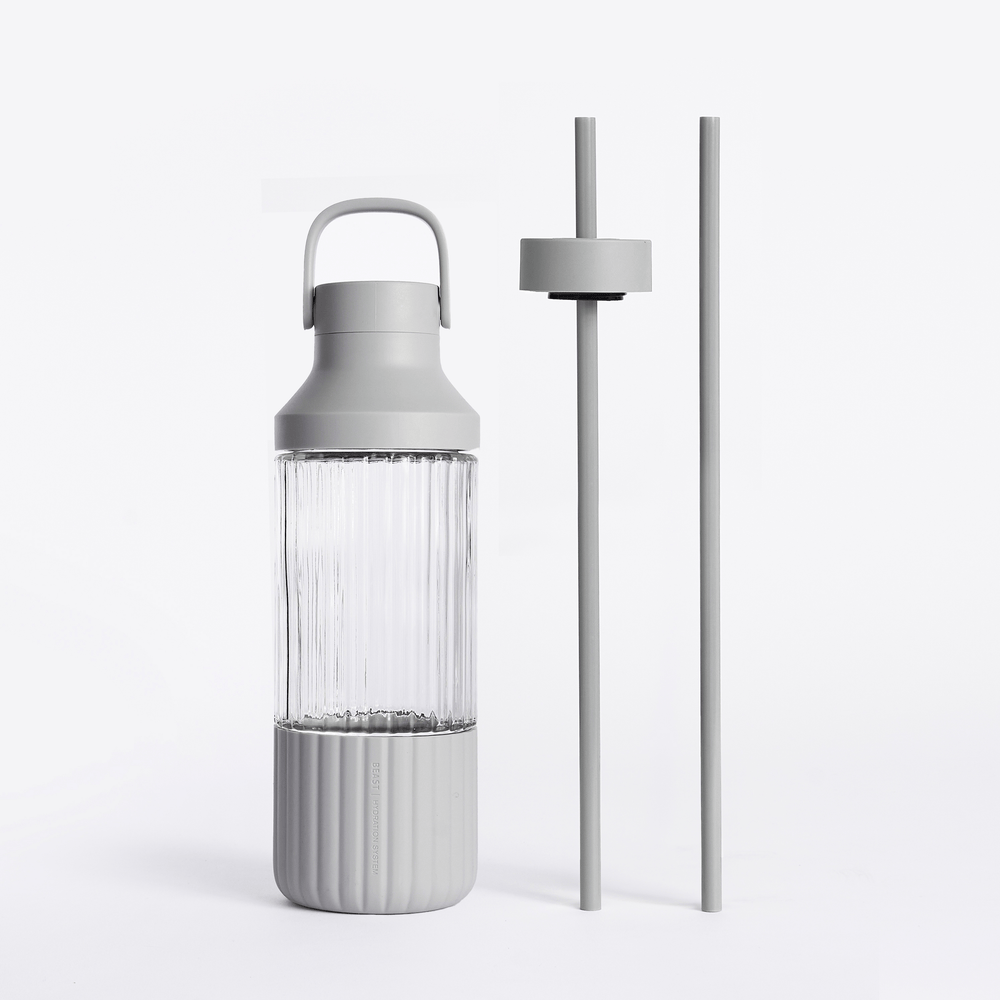 Beast Health Glass Bottle | Pebble Grey